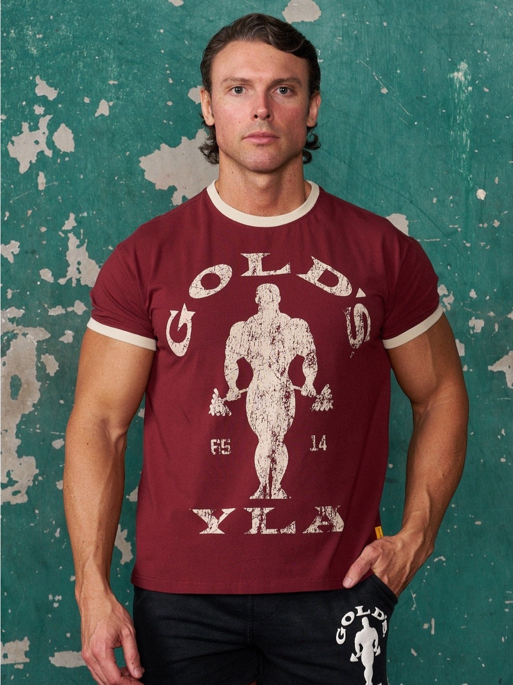 YoungLA golds gym ringer tee